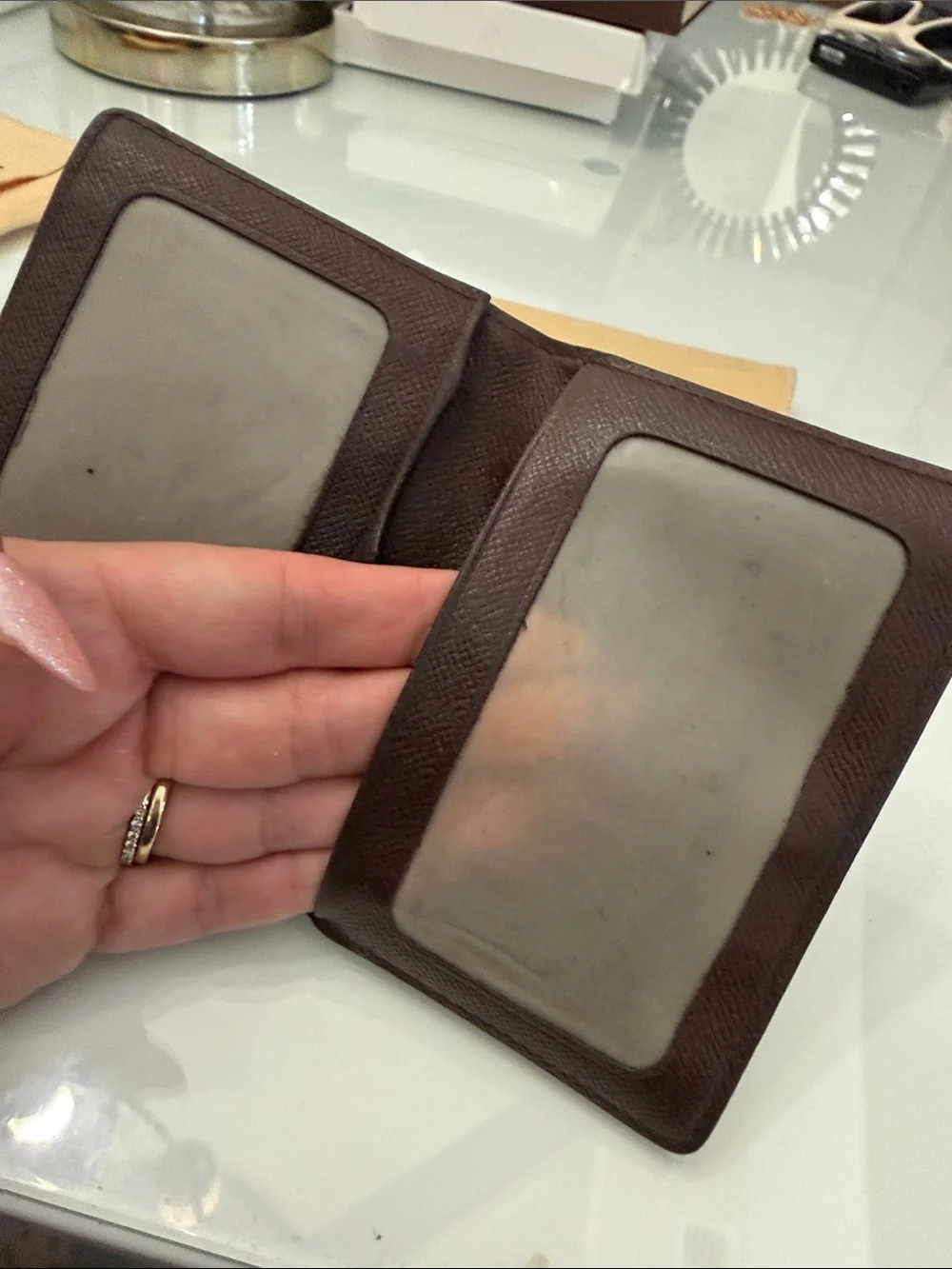Louis Vuitton Brown Damier Ebene Card Case